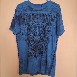 Affliction Blue Graphic Men's Tee